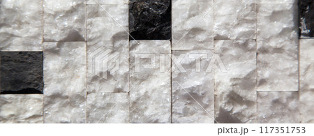 Cutting black white an grey organic marble wall rectangular, seamless lined up Cutting black white an grey organic marble wall rectangular, seamless lined up 117351753