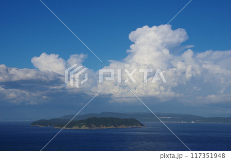 兵庫県淡路島　生石岬から友ヶ島方面を望む 117351948