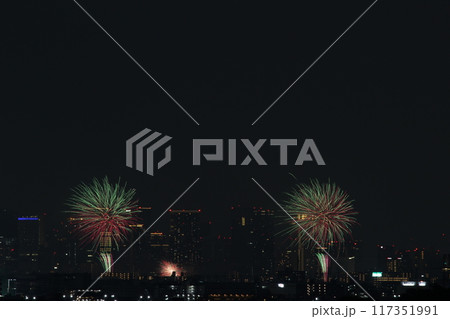 夏の夜空に咲く花火　十三花火　なにわ淀川花火大会2024 117351991