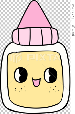 Pastel school supplies glue 117352798