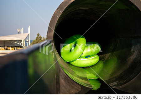 Water Slide Tubes, Amusement Park, Summer Fun 117353586