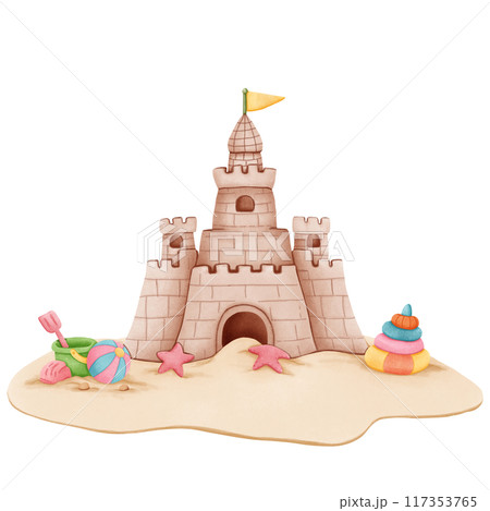 sandcastle on the beach 117353765
