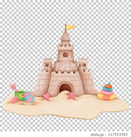 sandcastle on the beach 117353765