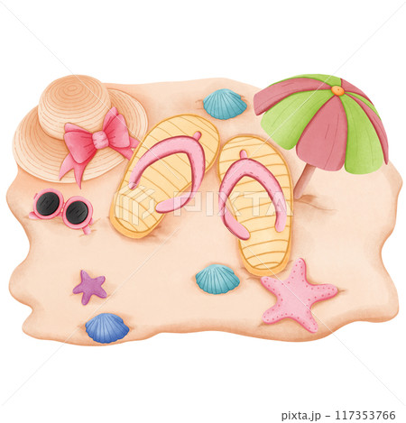 flip flops on the beach flip flops on the beach 117353766