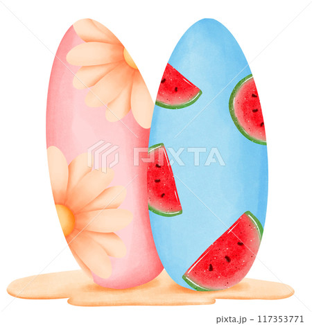 Surfboard in summer 117353771