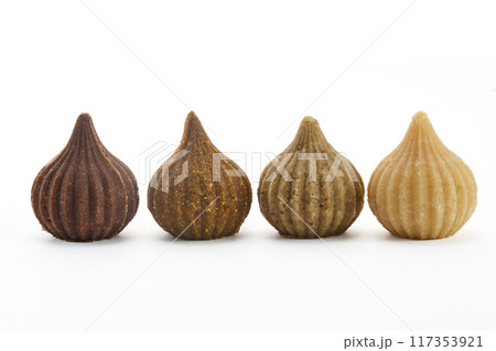 Ganesh Chaturthi Festival. Colorful Modaks Indian sweet dumpling 117353921