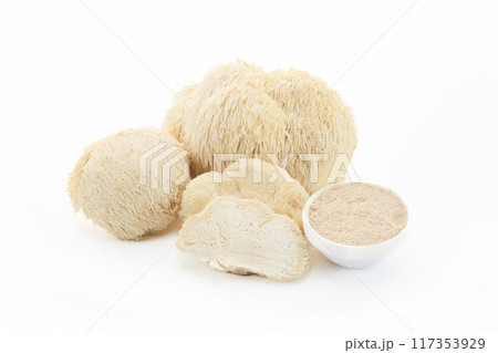Lion's Mane Mushrooms and Powder 117353929