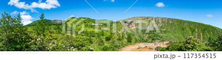 志賀草津高原ルートの見晴台から見るパノラマ 志賀草津高原ルートの見晴台から見るパノラマ 117354515