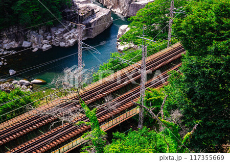 寝覚の床と鉄道橋 寝覚の床と鉄道橋 117355669