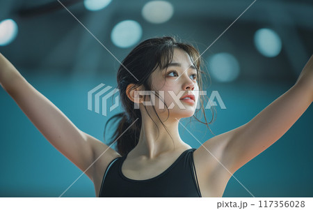 体操競技の女子選手 117356028