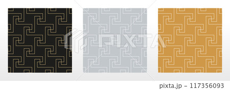 Set of abstract geometric patterns. Seamless vector backgrounds. Colored ornaments Graphic modern patterns Simple lattice graphic design 117356093