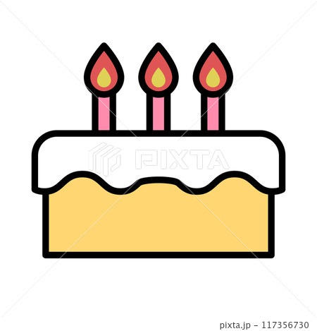 誕生日ケーキ アイコン 117356730
