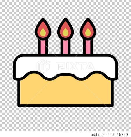 誕生日ケーキ アイコン 117356730