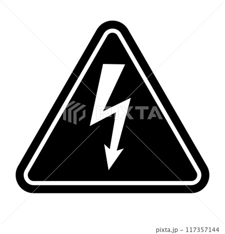 高電圧 シルエット 117357144