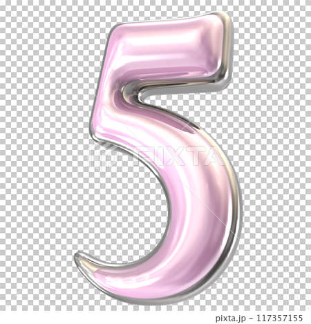 Font With Number 3D Render 117357155