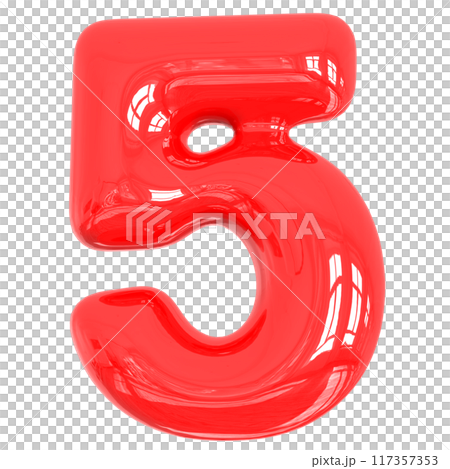 Font With Number 3D Render 117357353