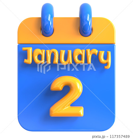3D Calendar with date number 3D Illustration 3D Calendar with date number 3D Illustration 117357489