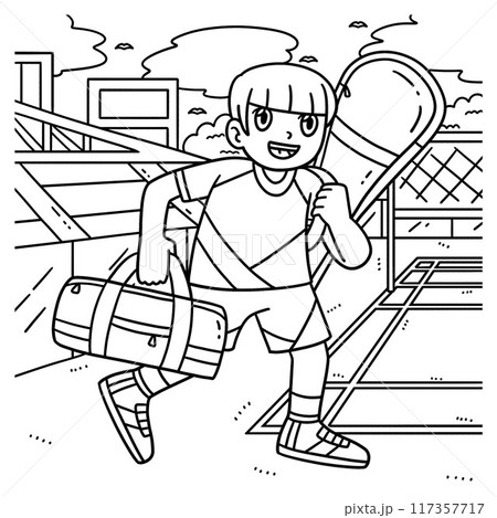 Badminton Player Racket and Sports Bag Coloring Badminton Player Racket and Sports Bag Coloring 117357717
