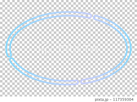 Light blue interrupted oval frame 117359304