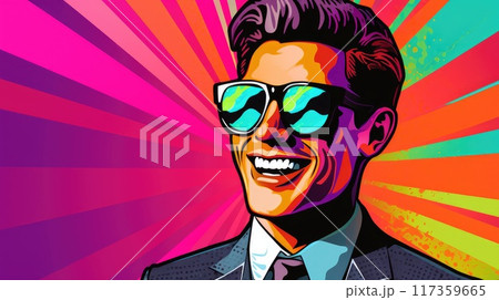 successful happy businessman colorful illustration successful happy businessman colorful illustration 117359665