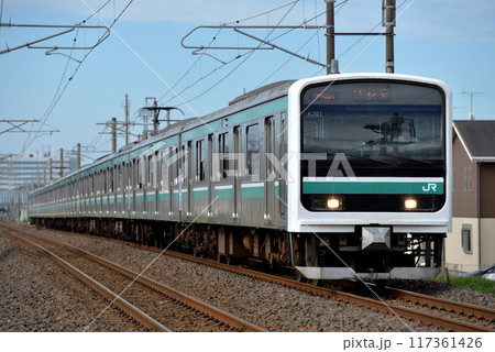 常磐線を走るE501系普通電車10両 117361426