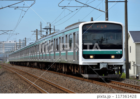 常磐線を走るE501系普通電車10両 117361428