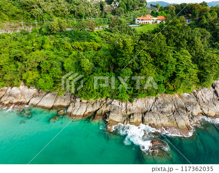 Beautiful seashore in Phuket island Thailand, Sunny summer day ocean background Beautiful seashore in Phuket island Thailand, Sunny summer day ocean background 117362035