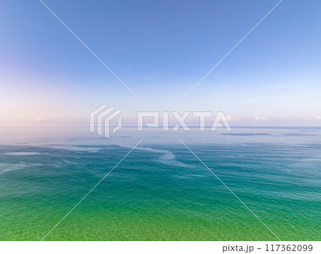Drone view Beautiful sea in high season at Phuket Thailand 117362099