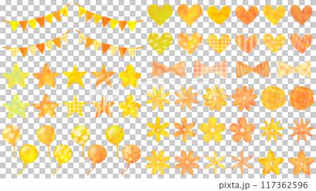 Decoration and decoration material set yellow 117362596