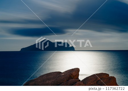 Turtle Island under the moonlight. Turtle Island under the moonlight. 117362722