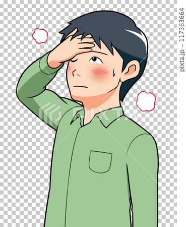 発熱　イラスト 117363664