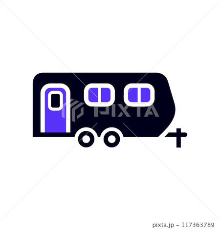 Transport flat icon, square shape 117363789