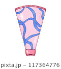 Cosmetic, Gel, Cream Tube Hand drawn Illustration 117364776