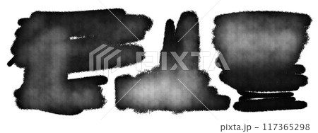 Set of different pencil marker ink black scribble doodle hand drawn speech bubbles arrows signs figures shapes isolated on white background 117365298