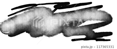Set of different pencil marker ink black scribble doodle hand drawn speech bubbles arrows signs figures shapes isolated on white background 117365331