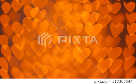 beautiful hearts made of lights on a blurred background beautiful hearts made of lights on a blurred background 117365544