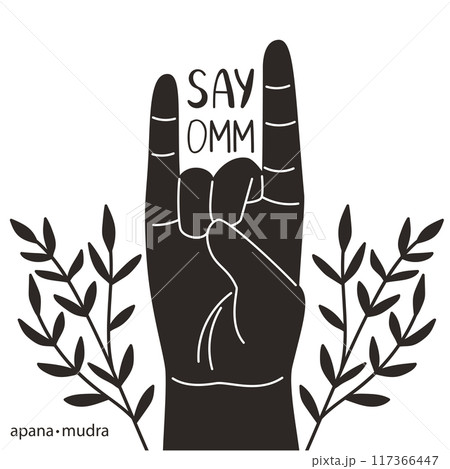 Apana mudra say omm black graphics 117366447