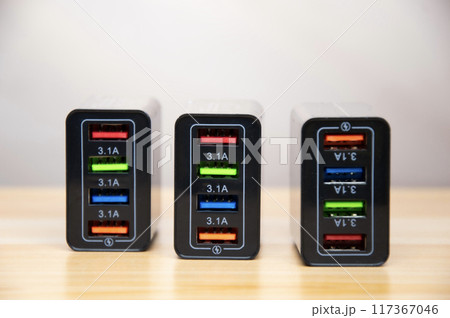 Black 4 Port USB Charger,Smartphone Charger Black 4 Port USB Charger,Smartphone Charger 117367046