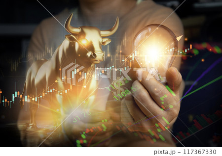 Long-term investment ideas, profits from stocks and crypto bull market trading. 117367330