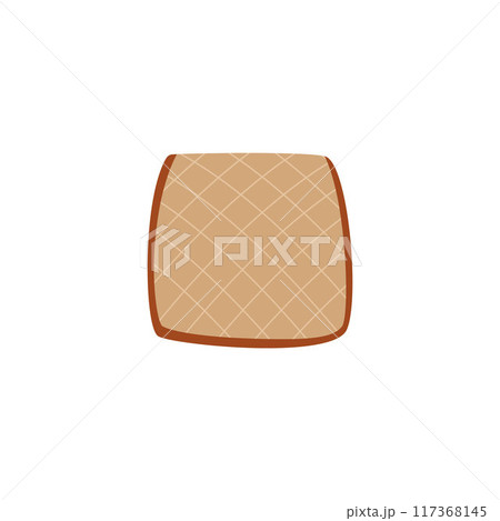 Horse saddle pad in flat vector for equestrian sport. 117368145