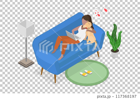 3D Isometric Flat Illustration of Spending Time With Pet , Adorable Animals and Their Owners 3D Isometric Flat Illustration of Spending Time With Pet , Adorable Animals and Their Owners 117368197