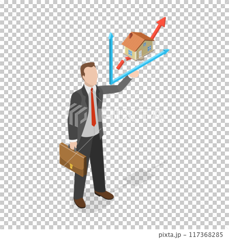 3D Isometric Flat Illustration of Real Estate...-插圖素材 [117368285] - PIXTA圖庫