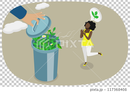 3D Isometric Flat Illustration of Nature Friendly Trash Management, Ecological Lifestyle and Sustainable Development 3D Isometric Flat Illustration of Nature Friendly Trash Management, Ecological Lifestyle and Sustainable Development 117368408