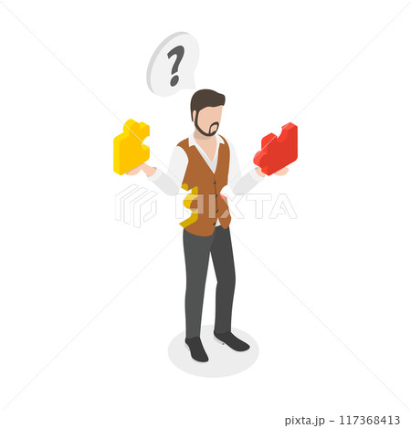 3D Isometric Flat Illustration of Personality...のイラスト素材 [117368413] - PIXTA