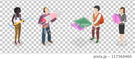 3D Isometric Flat Illustration of Contraception, Birth Control Methods and Options 3D Isometric Flat Illustration of Contraception, Birth Control Methods and Options 117368460