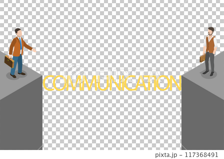 3D Isometric Flat Illustration of Importance Of Comunication, Business Cooperation 3D Isometric Flat Illustration of Importance Of Comunication, Business Cooperation 117368491