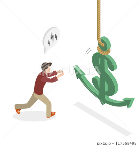 3D Isometric Flat Illustration of Financial Fraud, Banking Cccount Cyber Attack 3D Isometric Flat Illustration of Financial Fraud, Banking Cccount Cyber Attack 117368498