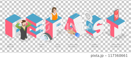 3D Isometric Flat  Illustration of Stroke Vascular Dementia, Identifying Early Signs 117368661