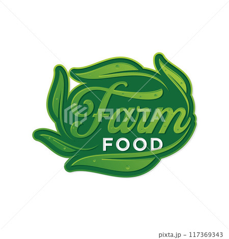 Farm Food letter text typography for food industry Farm Food letter text typography for food industry 117369343
