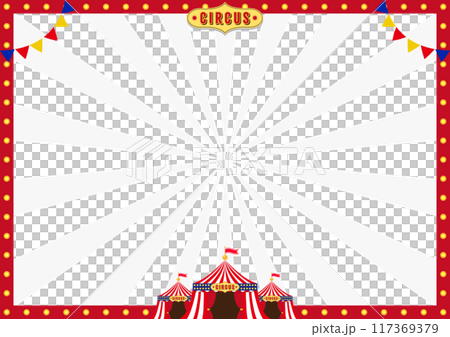 Vibrant circus and flag frame (red) 117369379